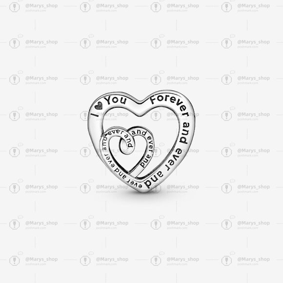 Pandora Entwined Infinite Hearts Charm - Picture 2 of 6